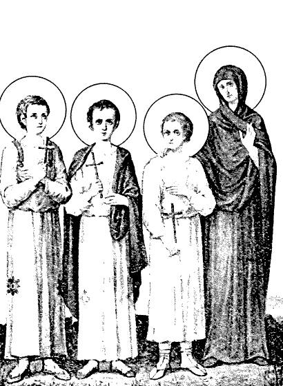 Страдание на светите мъченици Спевсип, Елевсип и Мелевсип, тяхната баба Леонила и другите с тях