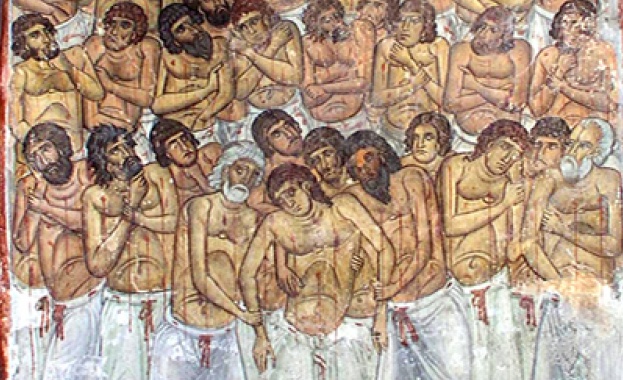 Страдание на светите четиридесет и пет мъченици, пострадали в Никопол арменски